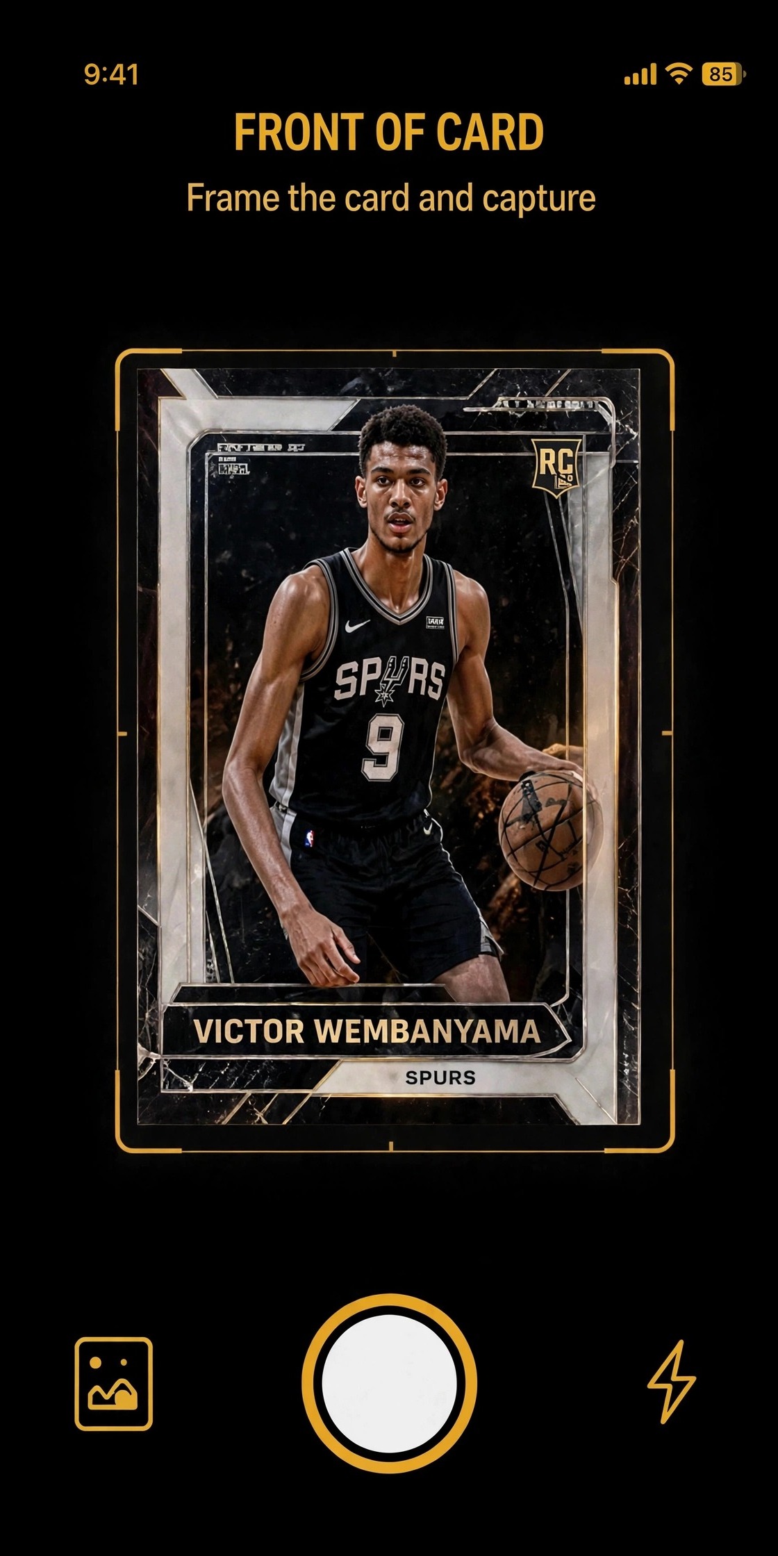 Optic Grading app: Front scan