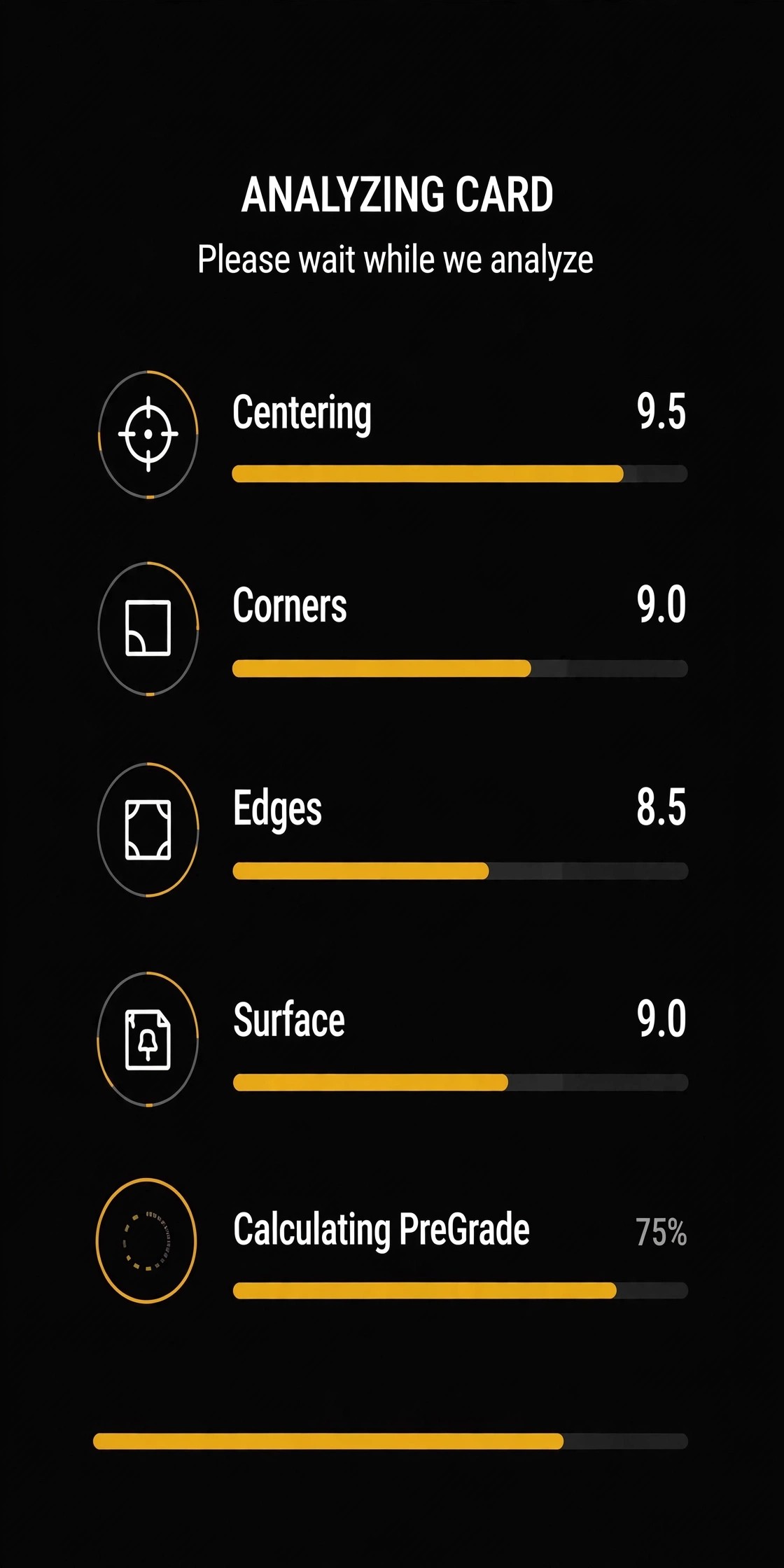 Optic Grading app: On-device analysis